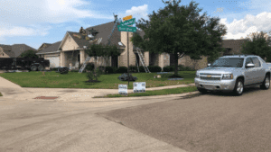 Roofing going on a home in South College Station.