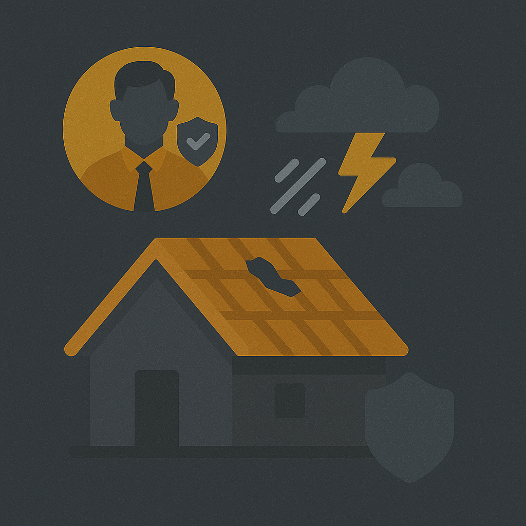 Bryan home with rain and storms and an insurance adjuster.