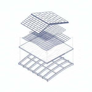 Synthetic roofing underlayment installed, offering superior protection compared to traditional felt paper.