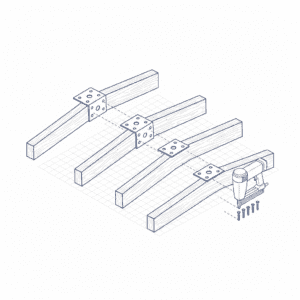 Technician calibrating a nail gun to ensure precise fastening.