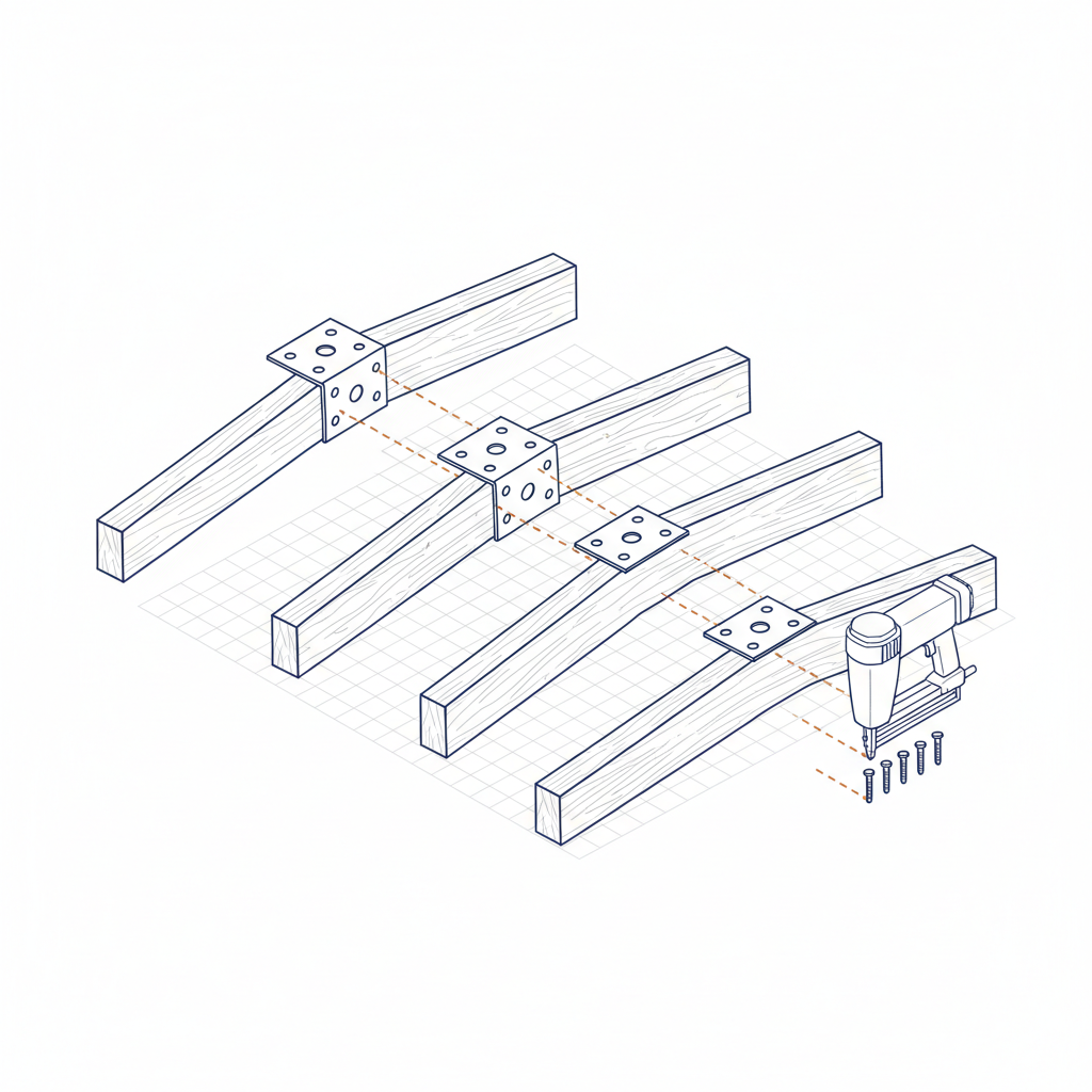 Technician calibrating a nail gun to ensure precise fastening.