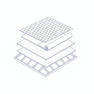 Roof pitch diagram showing how slope affects material.