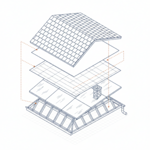 Homeowner performing seasonal roof inspection