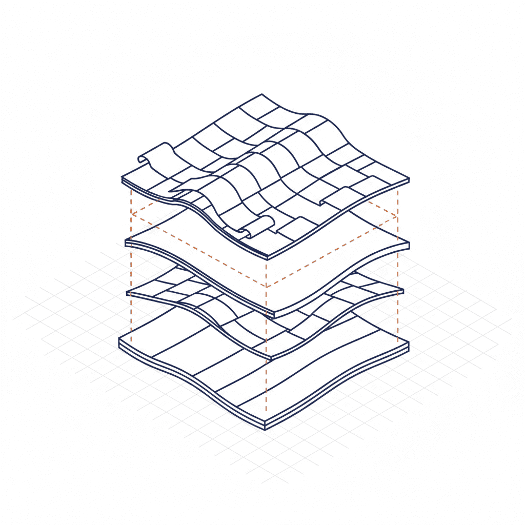 Curling and clawing asphalt shingles