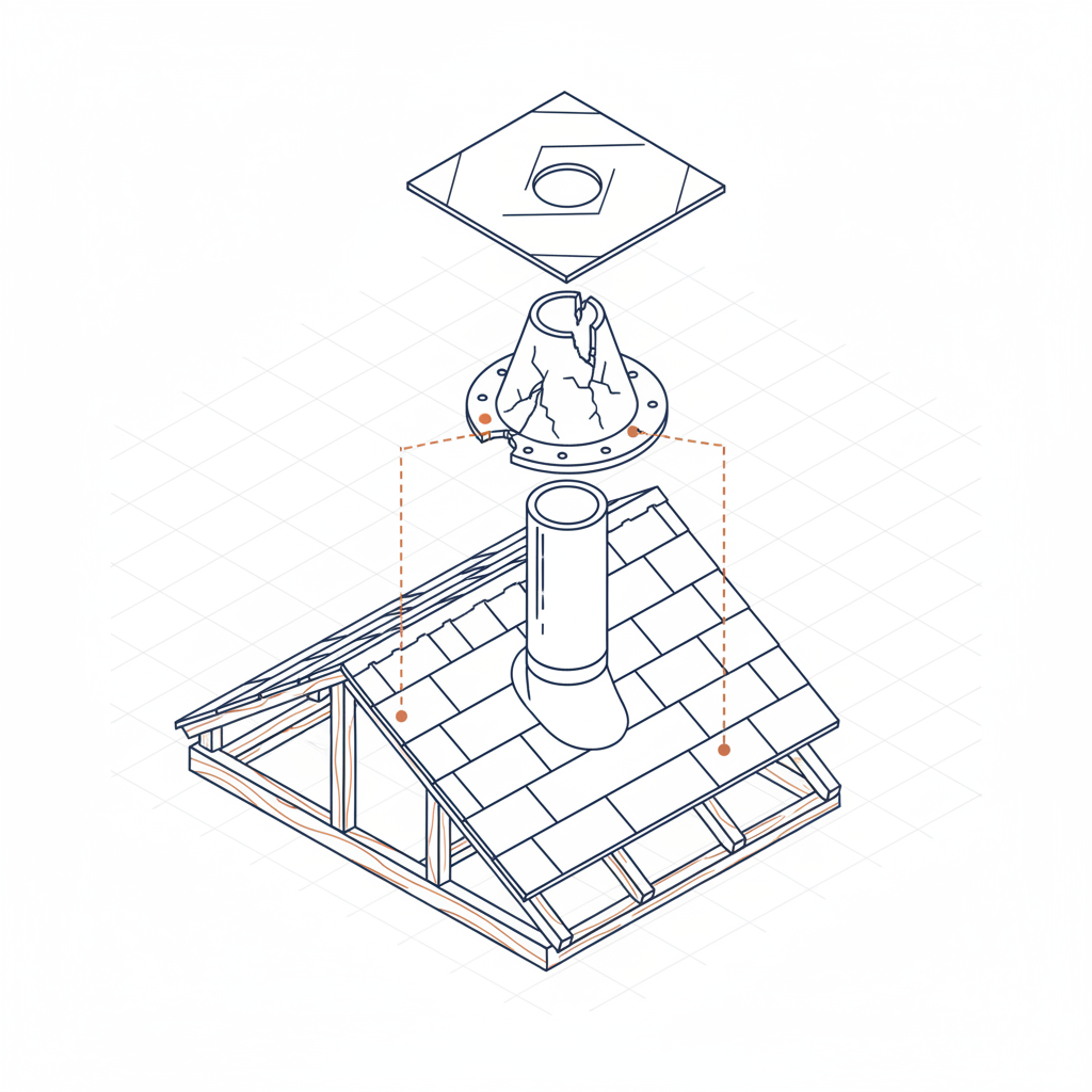 Silicone pipe boot flashing lasts longer than rubber