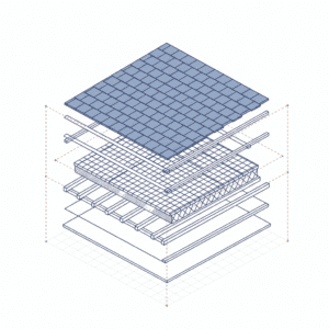 Diagram of thermal bridging in roof insulation
