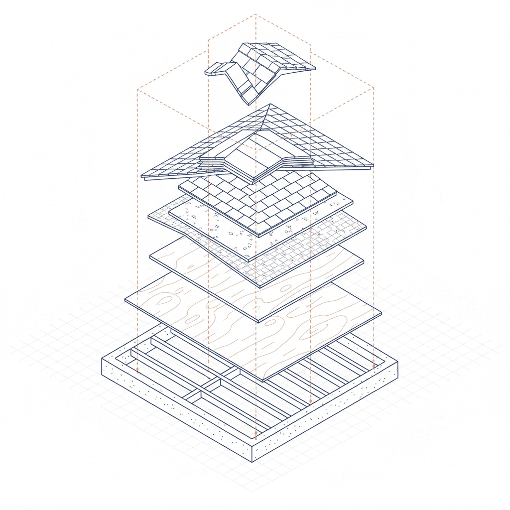 Homeowner reviewing a detailed roofing warranty document