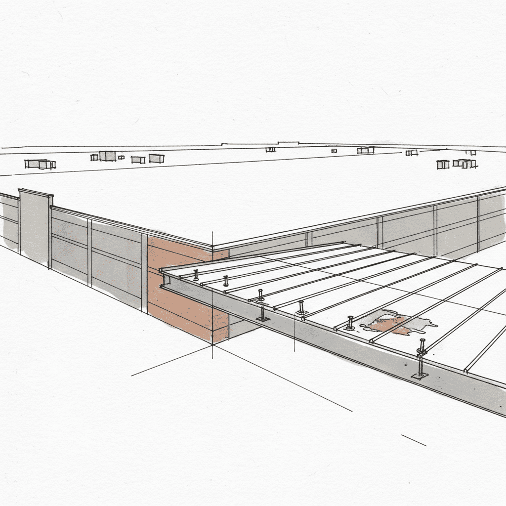 Commercial metal roof panels lifting due to corroded fastener failure, showing signs of catastrophic uplift.