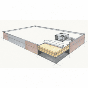 Commercial flat roof with TPO, HVAC, and exposed thick insulation highlighting R-value for energy codes.